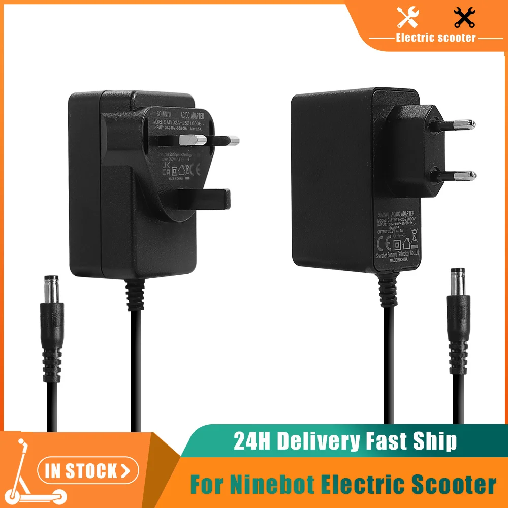Electric Scooter Charger - Cargador de 25.2V 1A para Ninebot