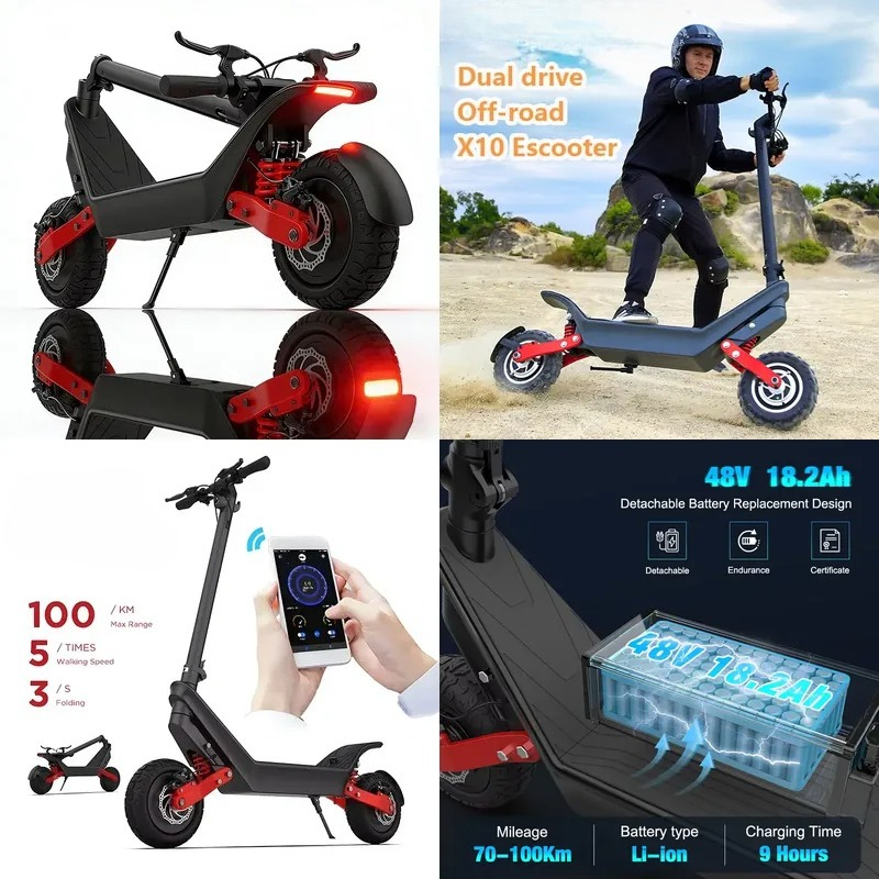 Potente Scooter Eléctrico X10  - Electric Scooter Adults reseña y precio