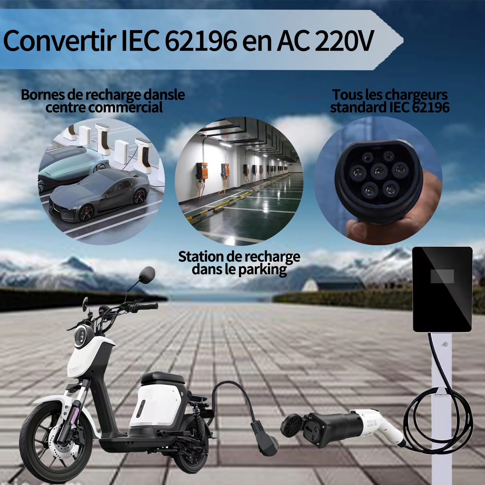 Adaptador de cargador EV Type2 - Electric Scooter Charger reseña y precio